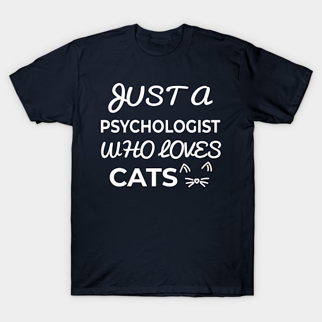 psychologist cat lover T-Shirt by Elhisodesigns